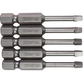 Torsion Robertson Impact Bits SQ2 Square Screwdriver Bits No.2 5 PC