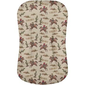 ZOUTAIRONG Trendy Western Cowboy Bassinet Sheets Boy Crib Sheets Ultra Soft Breathable Material Stretchy Fitted Crib Sheets Oval Bassinet Sheets Baby Delight Bassinet Sheets