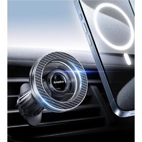 2024 Newest Magsafe Car Vent Mount, [Strongest Magnet] Magnetic Phone Holder with Upgraded Metal Hook, Hands Free Cell Phone Holder Compatible with iPhone 16 15 Pro Max 14 13 12