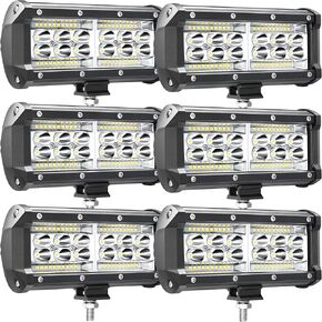 7 Inch LED Light Bars, LED Light Pods 156W 12000lm 12V 24V Offroad Driving Fog Lights Work Lights for Trucks Tractor Pickup Boat Car ATV UTV RV Automotive Off Road Auxiliary Lights, 10 Pack