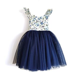 Flofallzique Baby Girls Dress Toddler Tutu Infant Floral Sundress Tulle Wedding Dress (6 Years, Wine)