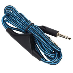 Gaming Headset Replacement Audio Cable, Inline Volume Control Wire and Without Inline Mute Control Cord for Astro A10 A40TR Game Headphone(Volume Control-Blue)