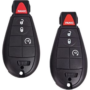 Key Fob Two Keyless Entry Remote Control Car Keys 4 Button Smart Key 433MHz Compatible with 2013-2019 Jeep Cherokee Replaces 68105083AC / 68105083AD （2PCS） GQ4-53T