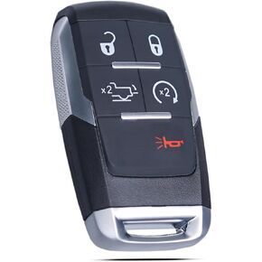 Smart Key Fob Replacement Fits for Dodge Ram 2500 3500 4500 5500 2019 2020 2021 2022 2023 2024 Keyless Entry Remote Control Start FCC ID:GQ4-76T 68374994AC AA AB 4AChip 433Mhz 5 Button