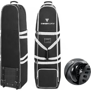 Golf Travel Bag with Wheels, Portable Golf Club Travel Cover for Airlines, 4 Large Pockets,1200D Heavy Duty Wear-Resistant, Soft Sided Foldable Golf Travel Case for Easy Storage