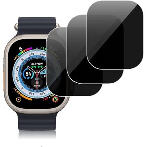 [3 Pack] Privacy Screen Protector for Apple Watch Ultra 49mm,Tempered Glass Anti-Spy Waterproof Anti-Scratch Bubble-Free Cover for iWatch Ultra
