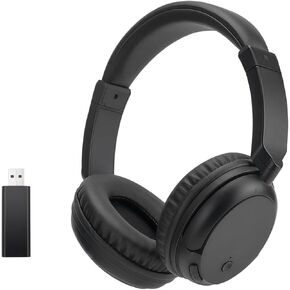 Wireless Bluetooth TV Headphones, HiFi Stereo Bluetooth Headphones Over Ear, Soft Earmuffs Lightweight Wireless Headphones with Deep DASS for TV, PC, Cellphone (Black)