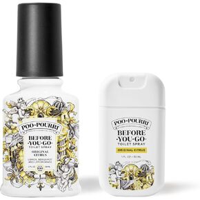 Poo-Pourri Before-You-Go Toilet Spray, Original Citrus, 2 Fl Oz - Lemon, Bergamot and Lemongrass (Pack of 2)