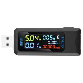 2Pcs USB Meter Tester LCD DC Digital Blue and Red Display Current Voltage Meter Multi-Function Tester Ammeter and Voltmeter Doctor Capacity Tester Power Indicator