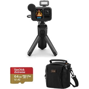 GoPro HERO13 Black Creator Edition Camera, Bundle with 64GB Memory Card and Shoulder Bag