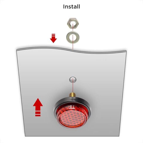 عاكسات Evermotor للوحة ترخيص الدراجة النارية ومسامير وصواميل بيضاء صغيرة مزخرفة M5 برغي علامة مستديرة عاكسة للدراجة (6 قطع) in Kuwait