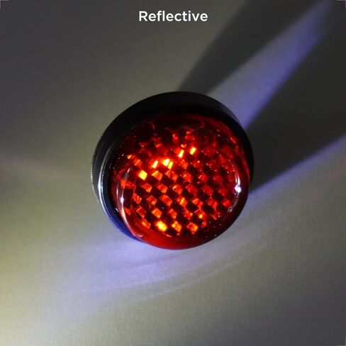 عاكسات Evermotor للوحة ترخيص الدراجة النارية ومسامير وصواميل بيضاء صغيرة مزخرفة M5 برغي علامة مستديرة عاكسة للدراجة (6 قطع) in Kuwait