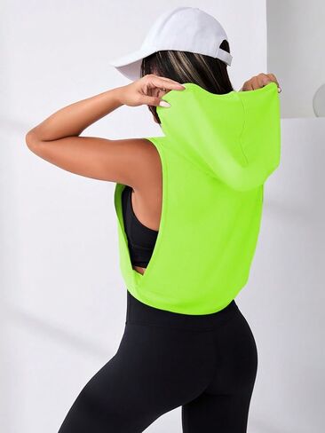 SweatyRocks Women's Sleeveless Workout Top Gym Activewear Crop Tank Top Open Side Shirt for Athletic Exercise Khaki Medium in Kuwait