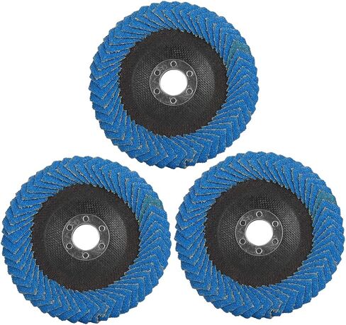5Pcs Curved Flap Discs Angle Grinder Sanding Disc 60 Grit, Radial Zirconia Grinding Wheel, High Density Abrasive Corner Flap Disc, High Performance Edge Grinding (4inch x 5/8inch) in Saudi Arabia