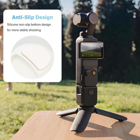 Pocket 3 Mini Tripod for DJI Osmo Pocket 3 2 1, Compact Foldable Tripod for DJI OM 4/Action 3 4/GoPro Hero 12 11/for Insta360 X4/for Instax Mini PAL with 1/4 Inch Screw Vlog Tripod - Black in Saudi Arabia