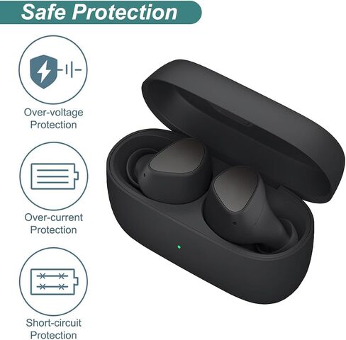 حافظة شحن لـ Jabra Elite 4 Active - قاعدة شاحن بديلة لسماعات Jabra Elite 4 Active (أسود) in Kuwait