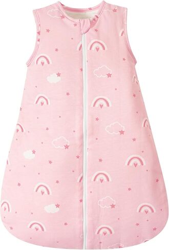 كيس نوم شتوي للأطفال من david's Kids بعمر 6-12 شهرًا، بطانية قطنية يمكن ارتداؤها 2.5 TOG للأطفال مع سحاب ثنائي الاتجاه، كيس نوم دافئ للجنسين الأولاد والبنات، مقاس متوسط، حيوانات in Kuwait