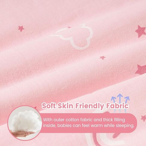 كيس نوم شتوي للأطفال من david's Kids بعمر 6-12 شهرًا، بطانية قطنية يمكن ارتداؤها 2.5 TOG للأطفال مع سحاب ثنائي الاتجاه، كيس نوم دافئ للجنسين الأولاد والبنات، مقاس متوسط، حيوانات in Kuwait