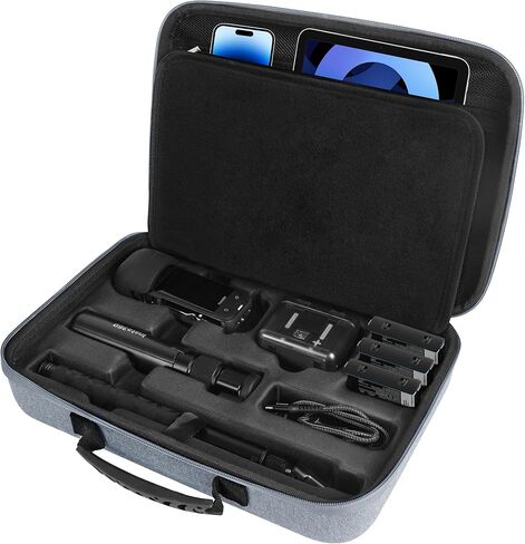 حقيبة حمل CYNOVA Insta 360 X4 لمجموعة ملحقات Insta360 X4، حقيبة سفر Insta 360 X4 صلبة متوافقة مع عصا السيلفي، حامل ثلاثي القوائم، محور الشحن، البطاريات، الملحقات الأخرى، رمادي داكن in Kuwait