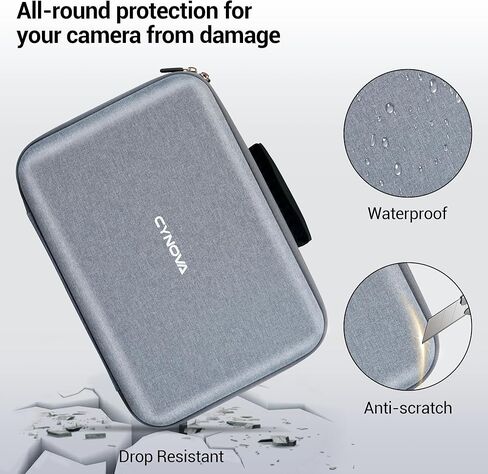 حقيبة حمل CYNOVA Insta 360 X4 لمجموعة ملحقات Insta360 X4، حقيبة سفر Insta 360 X4 صلبة متوافقة مع عصا السيلفي، حامل ثلاثي القوائم، محور الشحن، البطاريات، الملحقات الأخرى، رمادي داكن in Kuwait