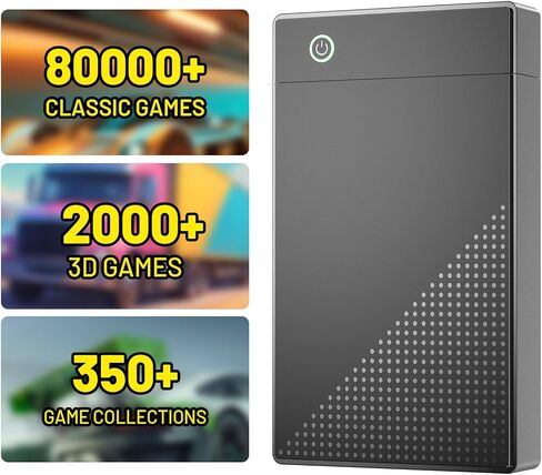 محرك الأقراص الصلبة Kinhank Retro Gaming HDD بسعة 3 تيرابايت مع أكثر من 80000 لعبة، وحدة تحكم ألعاب قديمة متوافقة مع أكثر من 350 محاكيًا، 2000+ ألعاب ثلاثية الأبعاد، قرص صلب للألعاب محمول متوافق مع Win-7/8/10/11، هدايا للرجال in Kuwait