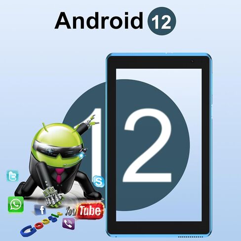 2024 Android 12 Tablet, 7 inch Tablet, 4GB RAM+32GB ROM/ 512GB Expandable Tablet PC,1.6Ghz Quad-core Processor Computer Tablet, 1024*600 IPS Touch Screen, 5MP Dual Camera, WiFi, Game, Bluetooth Tablet in Saudi Arabia
