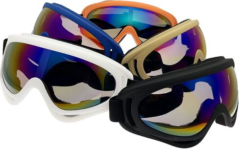 LJDJ Motorcycle Goggles - Glasses Set of 5 - Dirt Bike ATV Motocross Anti-UV Adjustable Riding Offroad Protective Combat Tactical Military Goggles for Men Women Kids Youth Adult in Kuwait