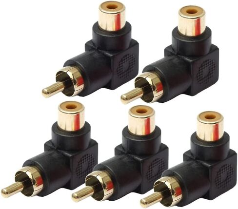 محول صوت RedYtou RCA إلى 1/4 بوصة، محول موصلات ذكر RCA أنثى إلى 6.35 مم أحادي التوصيل 4 عبوات مطلية بالذهب in Kuwait
