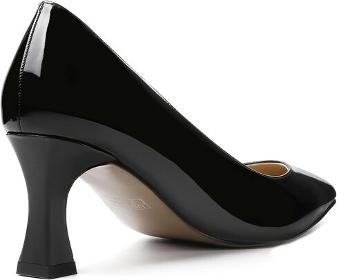 SKYSTERRY Women's Casual Office Slip On Pointed Toe Patent Spool Mid Heel Pumps Shoes 2.5 Inch in Saudi Arabia