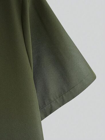 OYOANGLE Men's 2 Piece Vacation Outfits Tropical Hawaiian Button Down Shirt and Shorts Set Dark Grey XX-Large in Kuwait