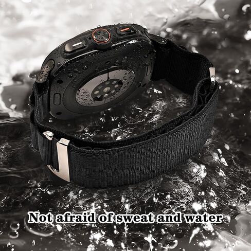 Rugged Nylon Alpine Loop Band Compatible with Galaxy Watch Ultra 47mm，Sport Wristband Quick Fit Replacement Strap C-hook Adjustable Solo Loop Compatible for Galaxy Ultra Watch for Women Man in Saudi Arabia