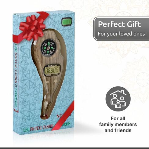 Digital Finger Tasbih with Compass & Night Light - Islamic Prayer Beads Counter, Finger Counter for Dhikr, Meditation, Relaxation, and Healing in Kuwait