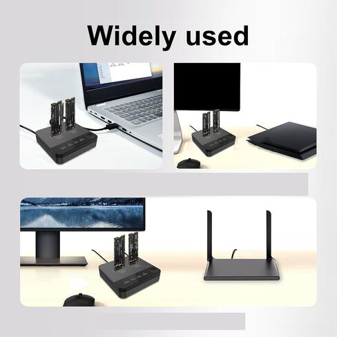 M.2 SSD Cloner Duplicator Docking Station, 1Gbps Data M.2 Duplicator, Dual Bay SSD to USB C Adapter Enclosure, Offline Clone, for 2 M.2 SATA SSD 2230 22242 2260 2280 2 in Saudi Arabia