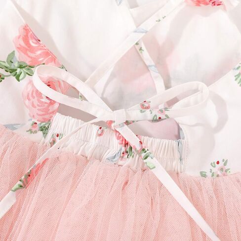 Flofallzique Baby Girls Dress Toddler Tutu Infant Floral Sundress Tulle Wedding Dress (6 Years, Wine) in Saudi Arabia