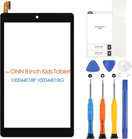 Screen Replacement for ONN 8 inch Kids Tablet Touch Digitizer for ONN 8 inch Kids Tablet 100044018P 100044018G Glass Panel with Repair Kit in Saudi Arabia