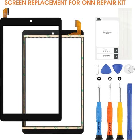 Screen Replacement for ONN 8 inch Kids Tablet Touch Digitizer for ONN 8 inch Kids Tablet 100044018P 100044018G Glass Panel with Repair Kit in Saudi Arabia