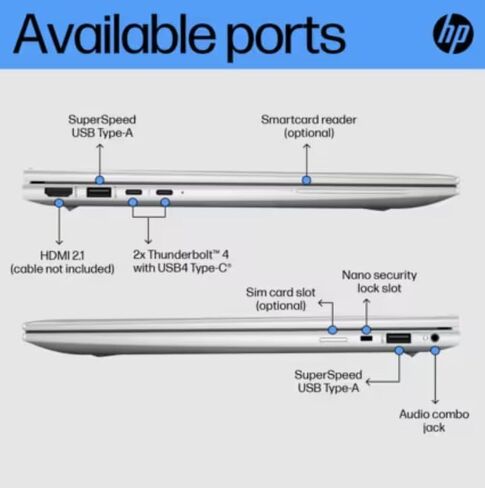 كمبيوتر محمول HP EliteBook 840 G10 مقاس 14 بوصة 1920 × 1200 IPS، i5-1335U، Wi-Fi، BT5.3، Thunderbolt 4، إضاءة خلفية، Microsoft 365 Personal، Win11 Pro W/HDMI (64 جيجابايت ذاكرة الوصول العشوائي | 2 تيرابايت PCIE SSD) in Saudi Arabia