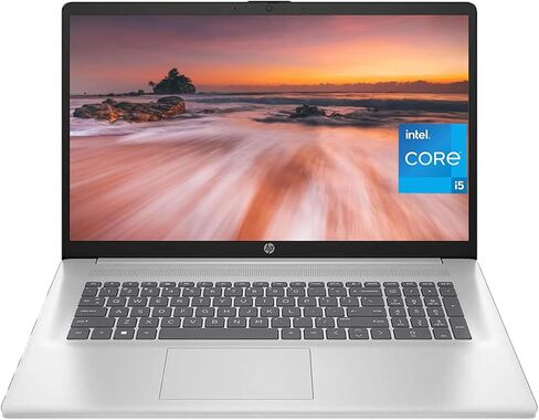 HP 2023 Newest 17.3 Inch Laptop, FHD Anti-Glare Display, 13th Gen Intel 10-Core i5-1335U(Beat i7-1255U), 16GB RAM, 1TB SSD, Intel Iris Xe Graphics, Backlit Keyboard, Windows 11 Home, Silver (Renewed) in Saudi Arabia