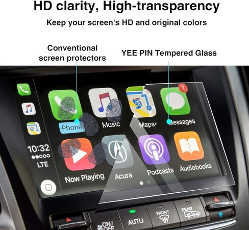 YEE PIN 2024 Acura TLX Screen Protector for Acura TLX 2024 Accessories, 2024 TLX Screen Protector for 2024 Acura TLX 12.3-inch Infotainment Display Nano Protective Film Scratch Resistant 2 Pack in Kuwait