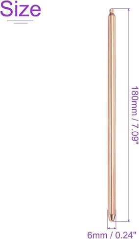 DMiotech 6 x 180mm Copper Round Heatsink Pipe Thermal Cooler Radiator for Cooling PC Computer in Saudi Arabia