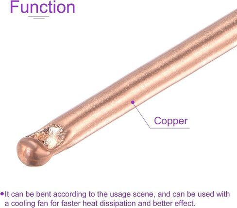 DMiotech 6 x 180mm Copper Round Heatsink Pipe Thermal Cooler Radiator for Cooling PC Computer in Saudi Arabia