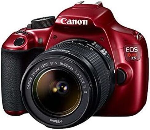Canon EOS Rebel T5 EF-S 18-55mm is II Lens Digital SLR Camera Kit - RED (Renewed) in Saudi Arabia