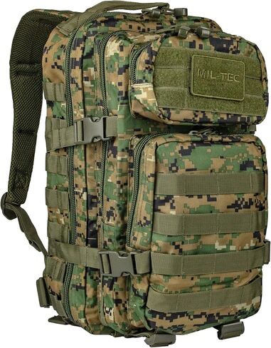 Mil-Tec Military Army Patrol Molle Assault Pack Tactical Combat Rucksack Backpack Bag 36L Black in Saudi Arabia