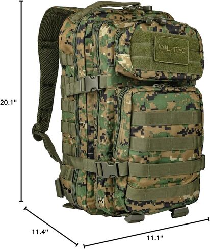 Mil-Tec Military Army Patrol Molle Assault Pack Tactical Combat Rucksack Backpack Bag 36L Black in Saudi Arabia