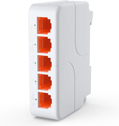4-Port PoE Extender Gigabit with 1 PoE in 3 PoE Out, 4 Channel PoE Repeater Support IEEE802.3af/at with 1000Mbps, Extend 100m(328ft), Power Over Ethernet Repeater, VLAN, Wall and Din-Rail Mount in Saudi Arabia