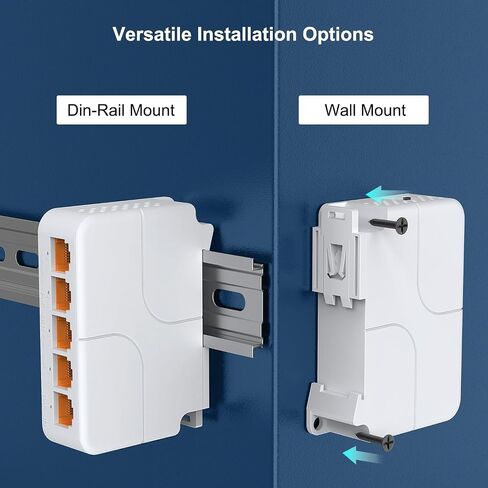 4-Port PoE Extender Gigabit with 1 PoE in 3 PoE Out, 4 Channel PoE Repeater Support IEEE802.3af/at with 1000Mbps, Extend 100m(328ft), Power Over Ethernet Repeater, VLAN, Wall and Din-Rail Mount in Saudi Arabia