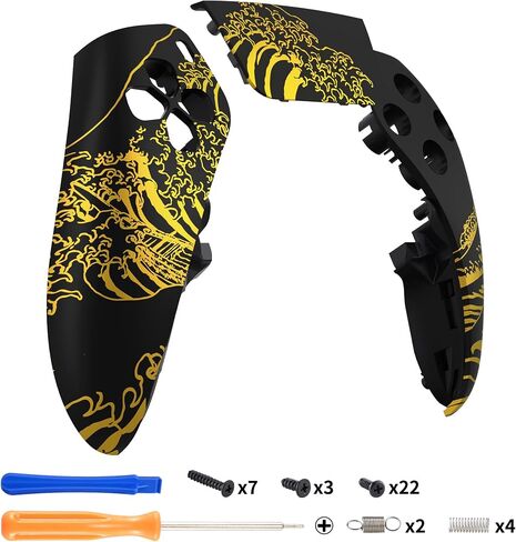 eXtremeRate Left Right Front Top Shell with Touchpad Compatible with p s 5 Edge Controller, Cherry Blossom Whisper Replacement Faceplate Shell DIY Touch Pad Cover Compatible with p s 5 Edge Controller in Saudi Arabia