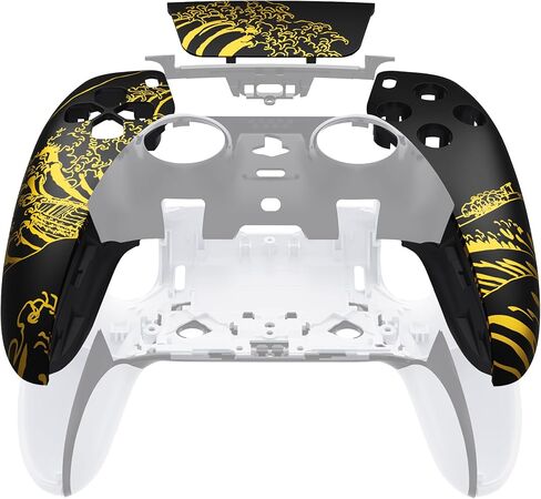 eXtremeRate Left Right Front Top Shell with Touchpad Compatible with p s 5 Edge Controller, Cherry Blossom Whisper Replacement Faceplate Shell DIY Touch Pad Cover Compatible with p s 5 Edge Controller in Saudi Arabia