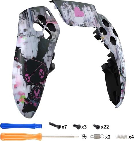 eXtremeRate Left Right Front Top Shell with Touchpad Compatible with p s 5 Edge Controller, Cherry Blossom Whisper Replacement Faceplate Shell DIY Touch Pad Cover Compatible with p s 5 Edge Controller in Saudi Arabia