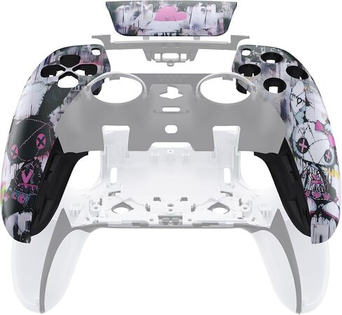 eXtremeRate Left Right Front Top Shell with Touchpad Compatible with p s 5 Edge Controller, Cherry Blossom Whisper Replacement Faceplate Shell DIY Touch Pad Cover Compatible with p s 5 Edge Controller in Saudi Arabia